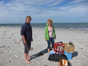 Met Peter op het strand